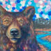 "Grizzly Gaze" Original Chris Wakefield Mixed Media on Canvas Painting